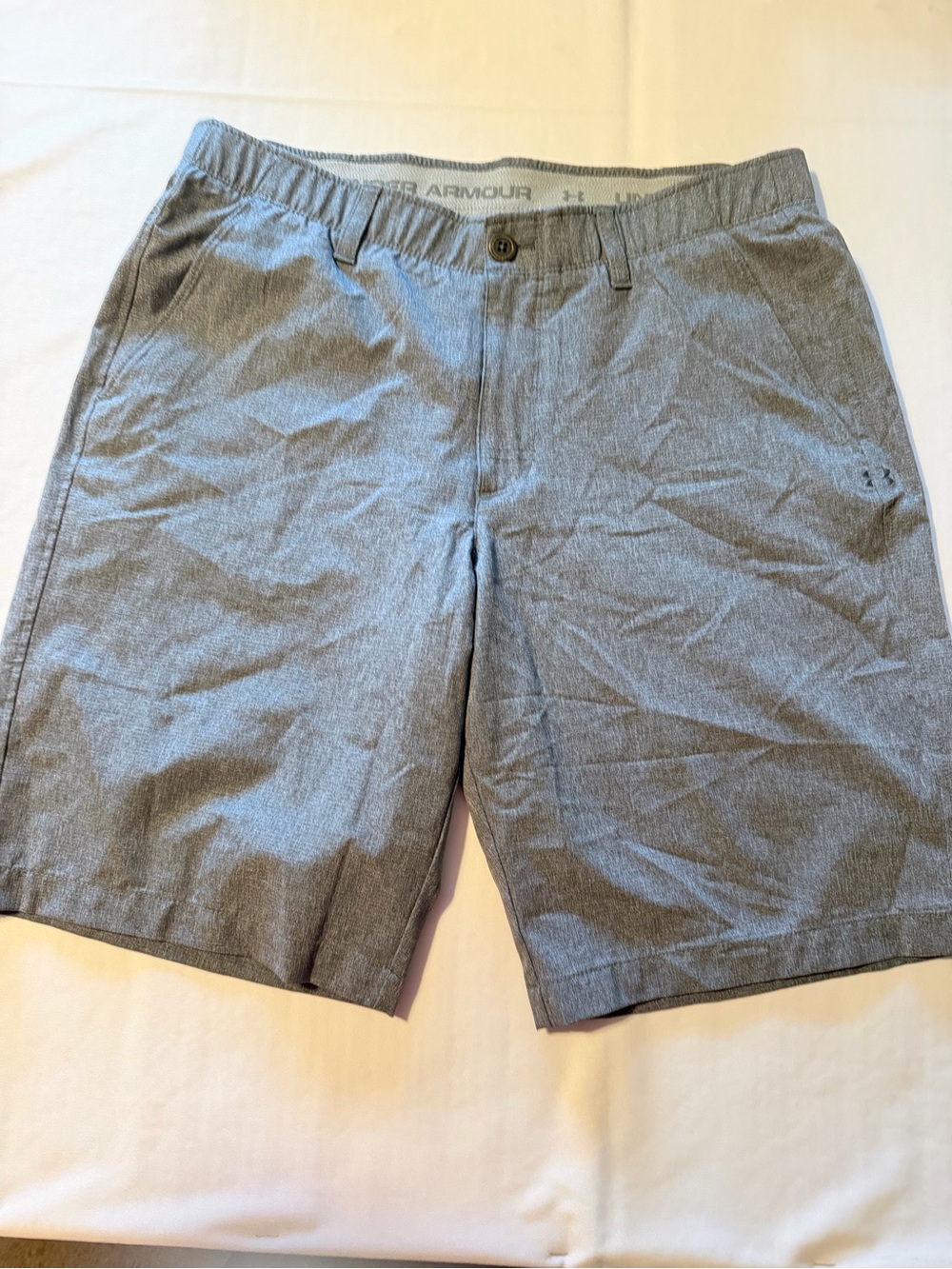 Under Armour Loose Fit Men's Gray Golf Shorts Heatgear Size 34